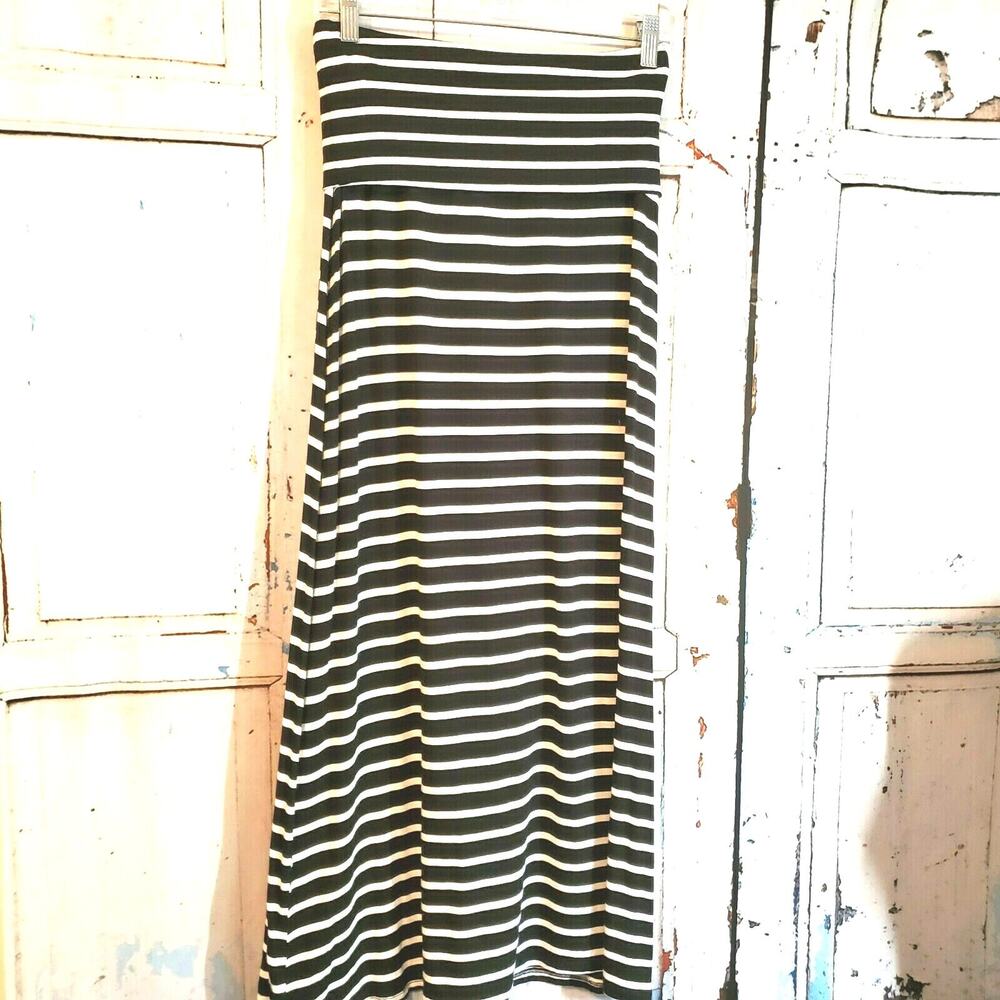ana A New Approach Strapless Black & White Striped Long Dress Size XS Stretch - Picture 7 of 7